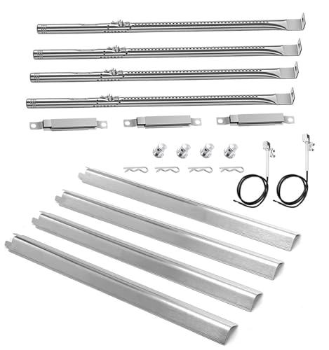 JCLMER Grill Replacement Parts for Charbroil Performance 4 Burner Gas Grill 463365021 463365522 463352521 5 Burner 463450022 2 Burner 463630021 Grill Burners Kit with Heat Plate Crossover Tube Igniter - Image 1