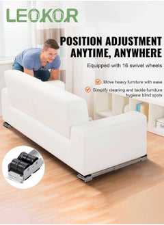LEOKOR Washing Machine Base Stand, Heavy Duty Furniture Appliances Rollers, Adjustable Length 24 Universal Lockable Wheel Mobile  Base for Washer Dryer Dishwasher  - Image 3