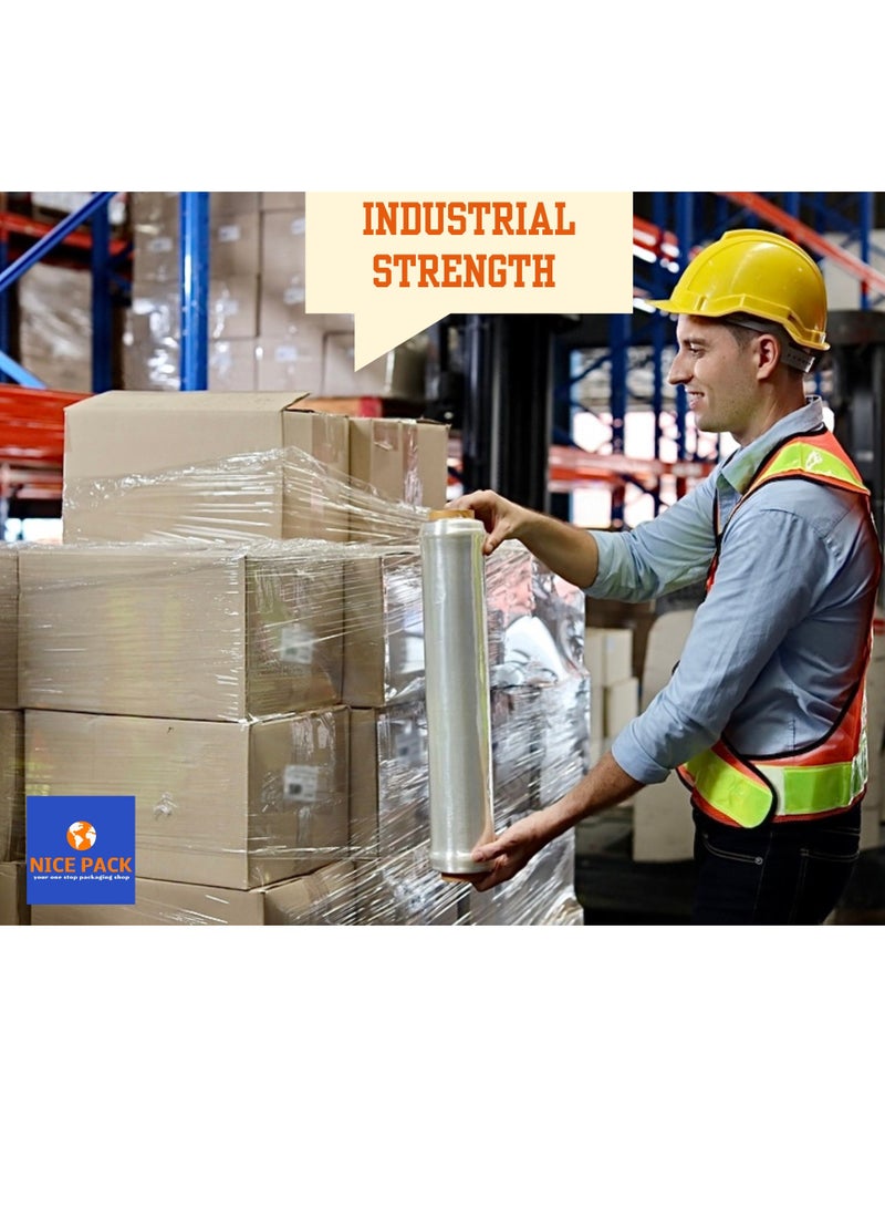 Nice Pack 1.2kg and 2kg Stretch Film Wrap Or Cling Wrap For Pallet Wrapping, Moving Heavy Duty Packages And Home Shifting. - Image 4
