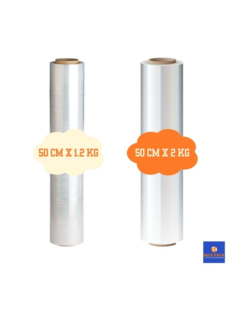 Nice Pack 1.2kg and 2kg Stretch Film Wrap Or Cling Wrap For Pallet Wrapping, Moving Heavy Duty Packages And Home Shifting. - Image 2