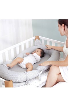 Arabest Baby Lounger, Baby Nest, Ultra Soft, Along with Anit-Reflux Pillow, Hanging Toys, Baby Bed, Portable & Foldable Nest, Soft & Breathable Mesh Surface, (0-2) Years) (Grey)  - Image 1