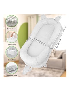 Arabest Baby Lounger, Baby Nest, Ultra Soft, Along with Anit-Reflux Pillow, Hanging Toys, Baby Bed, Portable & Foldable Nest, Soft & Breathable Mesh Surface, (0-2) Years) (Grey)  - Image 5