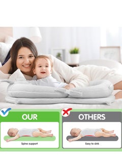 Arabest Baby Lounger, Baby Nest, Ultra Soft, Along with Anit-Reflux Pillow, Hanging Toys, Baby Bed, Portable & Foldable Nest, Soft & Breathable Mesh Surface, (0-2) Years) (Grey)  - Image 4