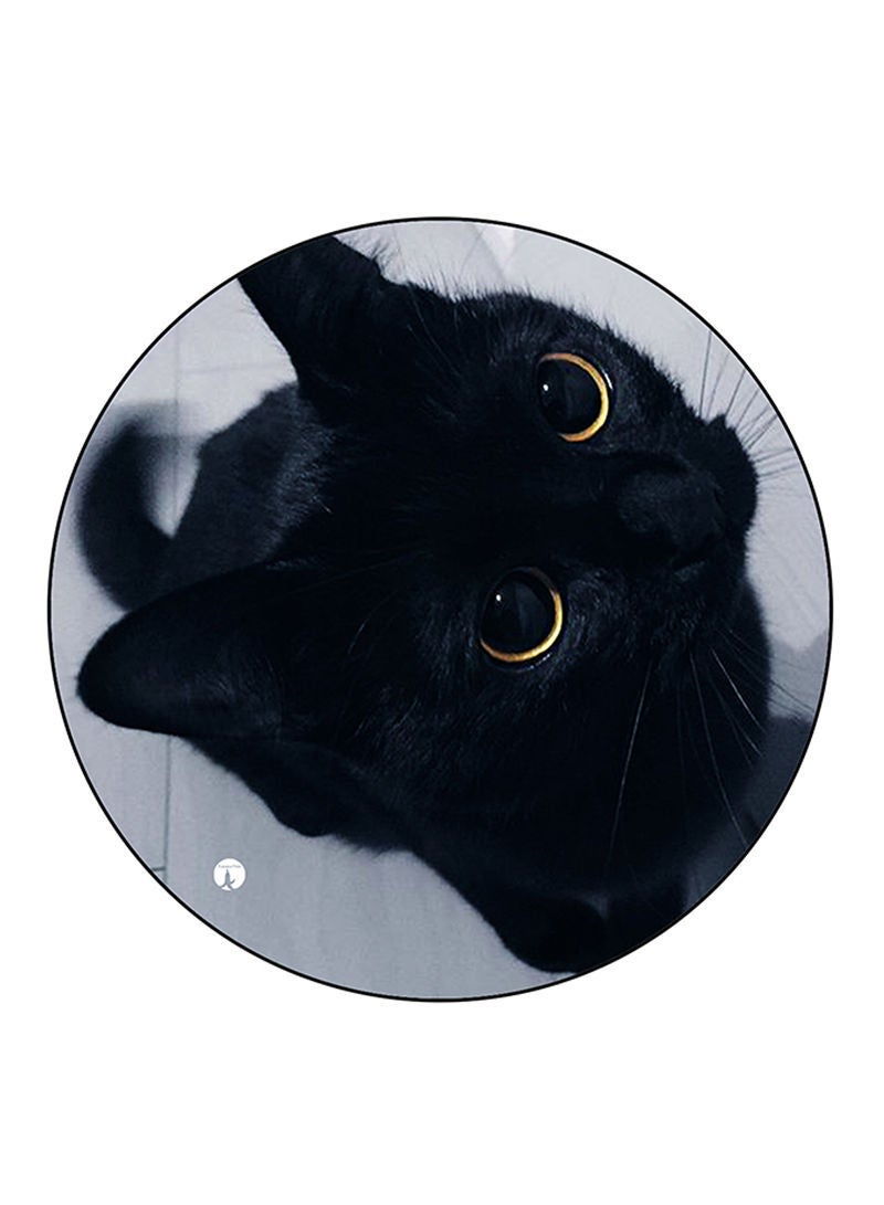 RKN Cat Printed Mouse Pad Round  Multicolour