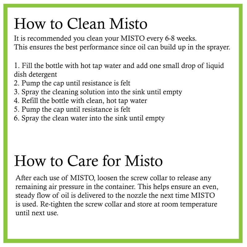 Misto Oil Sprayer, Frosted Glass, 7.75 Inch - Image 3