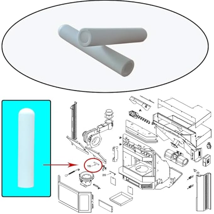CERAMIC PROTECTION COVER TUBE FOR QUADRAFIRE PELLET STOVE THERMOCOUPLE 812-13222 PACK - Image 3