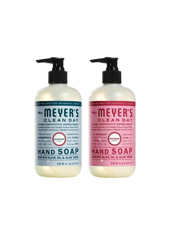 Mrs. Meyer's Clean Day - Hand Soap Variety (Snow Drop + Peppermint) - Image 1