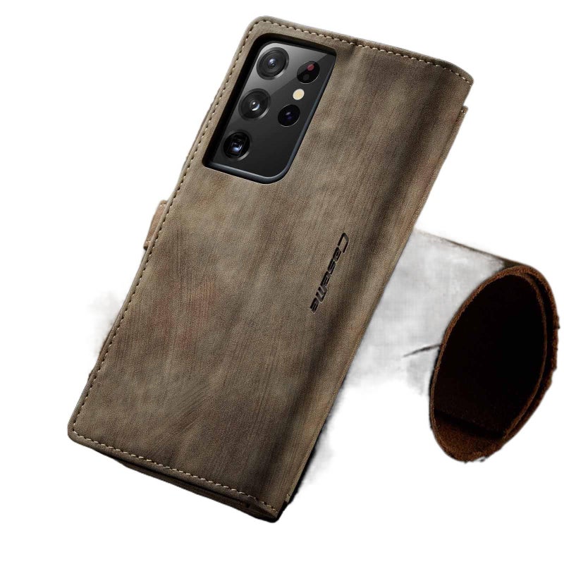 غطاء واقي | حماية من السقوط | أحمر TPU | حامل بطاقات | مقاوم للصدمات لـ Samsung Galaxy S21 Ultra - Image 4