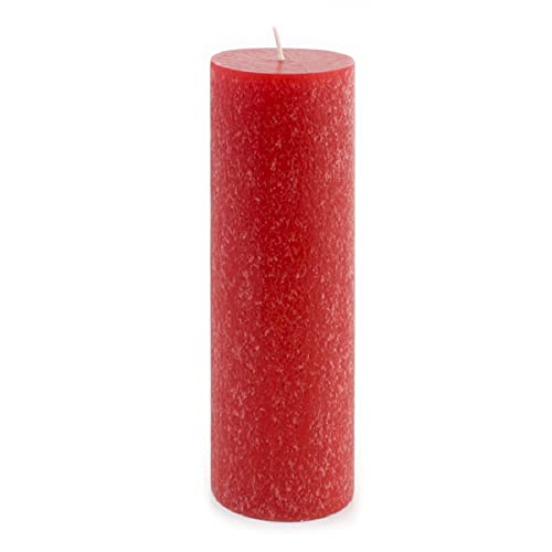 Root Candles Unscented Candles Premium Beeswax Blend Pillar Candle, 3 x 9-Inches, Red - Image 1