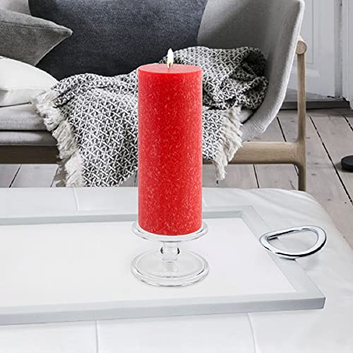 Root Candles Unscented Candles Premium Beeswax Blend Pillar Candle, 3 x 9-Inches, Red - Image 3