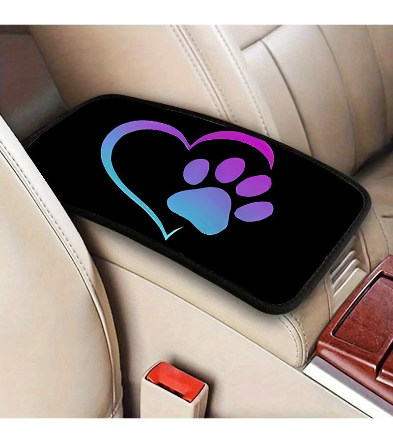Colorful Dog Car Armrest Pad Console Cover For Sedans Vans SUVs And Trucks Comfort And Protection - Image 2