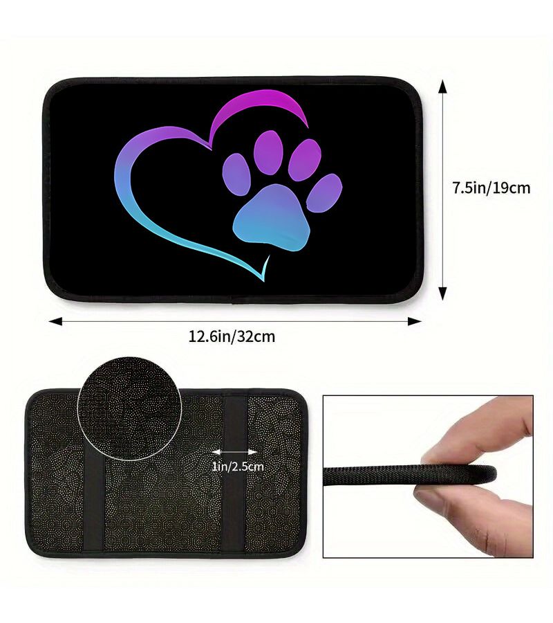 Colorful Dog Car Armrest Pad Console Cover For Sedans Vans SUVs And Trucks Comfort And Protection - Image 1