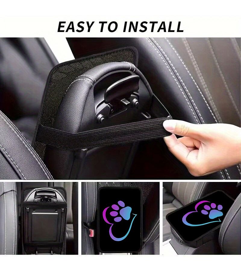 Colorful Dog Car Armrest Pad Console Cover For Sedans Vans SUVs And Trucks Comfort And Protection - Image 3
