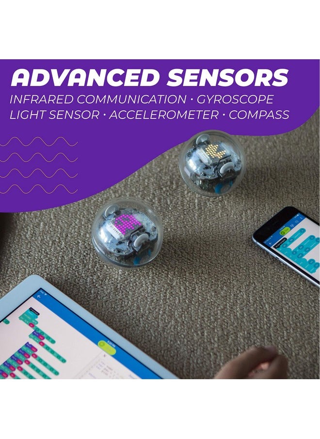 Sphero Bolt - Coding Robot Ball - Beginner To Advanced Programming - Ages 8+ - Learn To Code 3 Ways: Draw, Blocks, Javascript - Programmable Sensors - Led Matrix - Durable And Waterproof Design  - Image 5