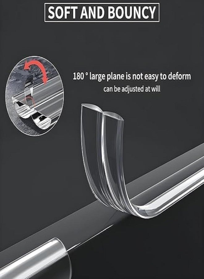 NEXORA Transparent Edge Protector Strip with Adhesive Backing, Cuttable Roll, 100 cm Length, 1.7 cm Width - Image 4