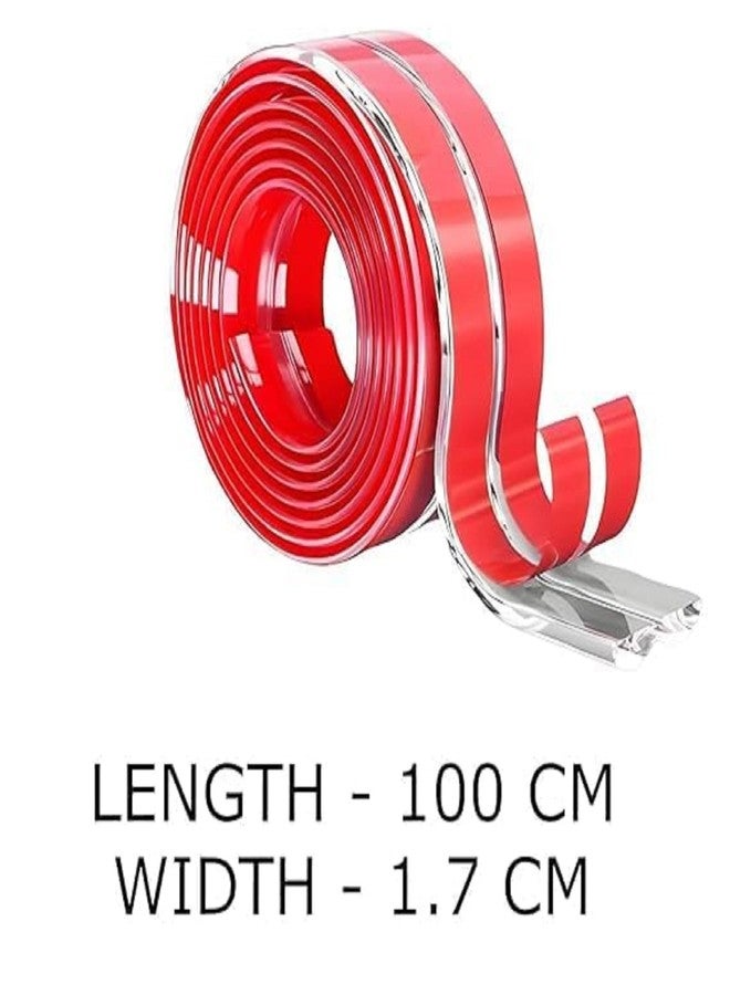 NEXORA Transparent Edge Protector Strip with Adhesive Backing, Cuttable Roll, 100 cm Length, 1.7 cm Width - Image 2