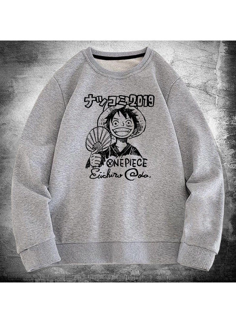 KUYING New One Piece Casual Loose Round Neck Hoodie  - Image 1