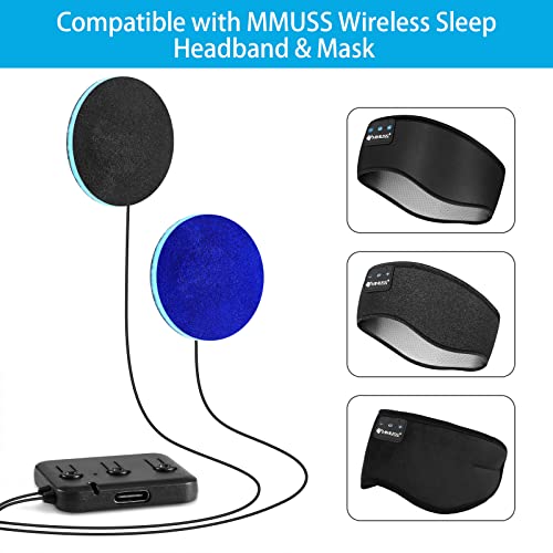 MMUSS Bluetooth-Module V5.4 Ultra Thin 3mm Replacement Stereo Speakers,Pillow Speaker with Mic, DIY Headset, for Sleep Headphones, Beanie,Headband Side Sleepers Running Yoga Meditation - Image 2