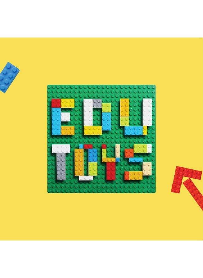 Edu Toys - Edu Toys Base Plate Board 24 x 24 Dots/Pegs for Classic Building Blocks Bricks Compatible with All Brands Classic Blocks (Green) - Image 1