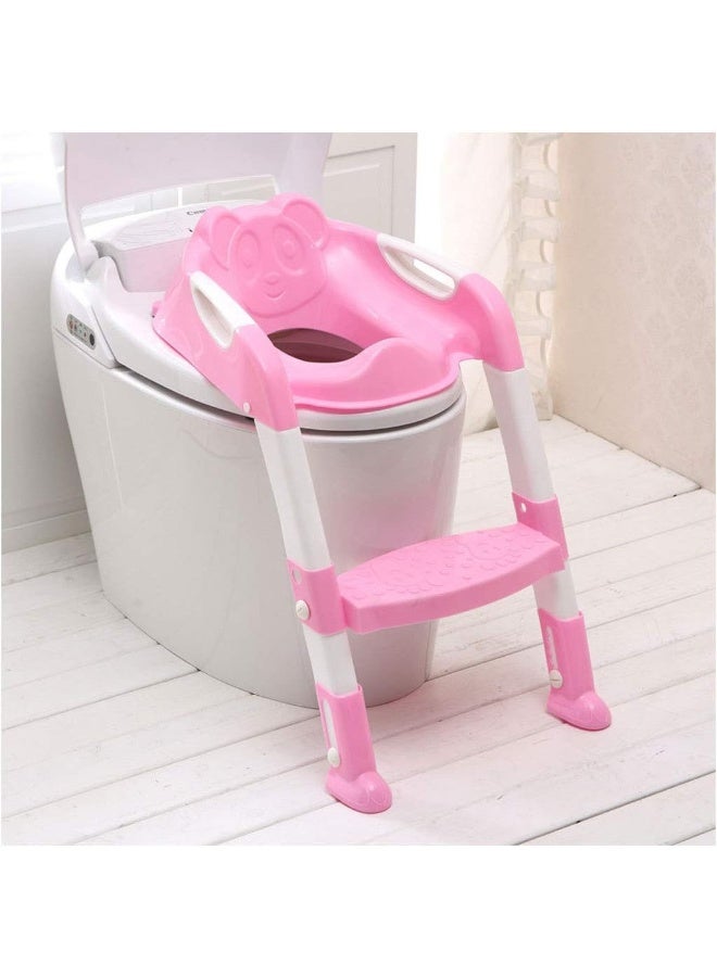 SWQ Multifunction Potty Training Seat for Kids Toddler Toilet Potty Chair with Sturdy Non-Slip Step Stool Ladder Comfortable Handles and Splash Guard Foldable Toilet Seat for Boys and Girls  - Image 4