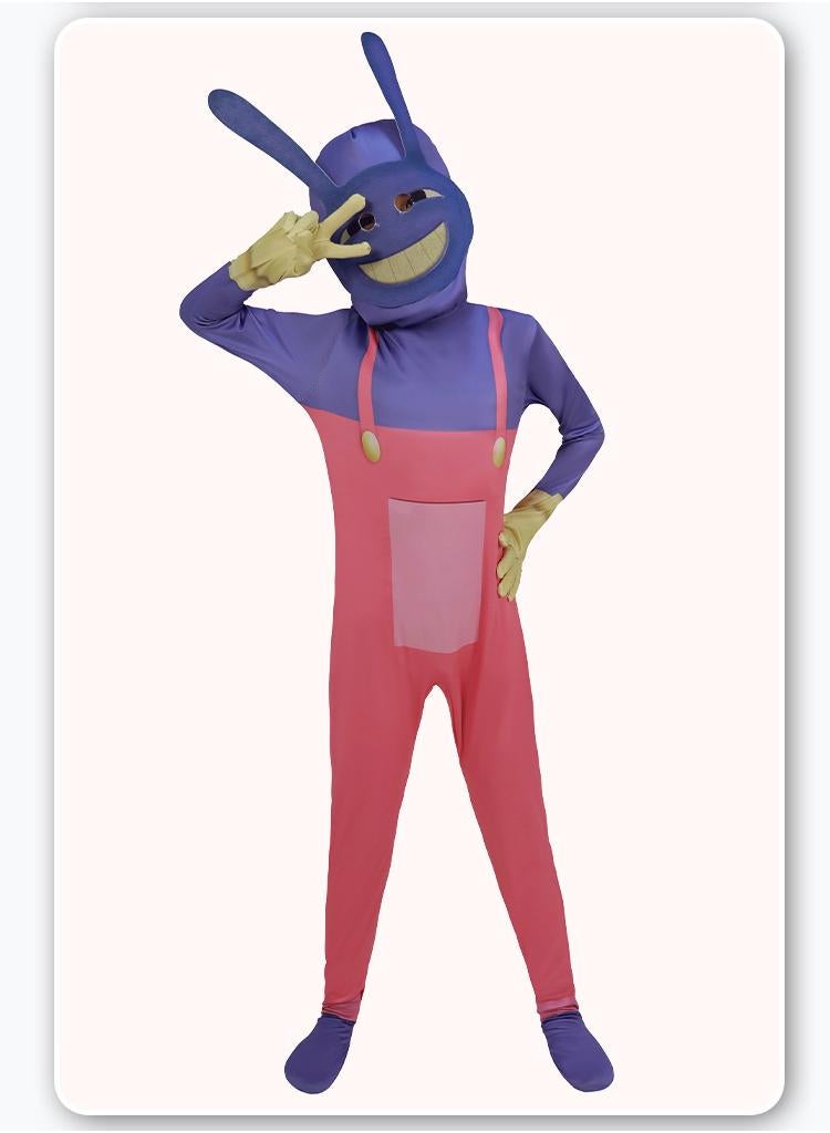 عام 1 مجموعة من ملابس السيرك الرقمية مذهلة للأطفال والبالغين مع الأقنعة ولعب دور الطرف دمية أفخم الحرة زي جاكس - Image 2