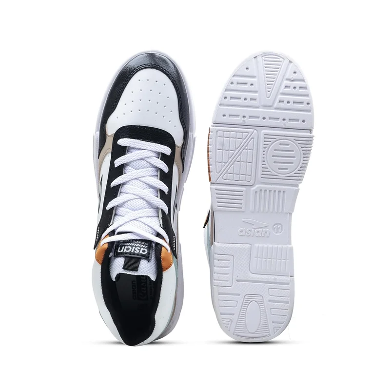 أسيان Casual Sneakers for Men in White and Black