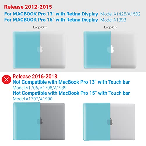 IBENZER Compatible with MacBook Pro 13 Inch Case 2015 2014 2013 end 2012 A1502 A1425, Hard Shell Case with Keyboard Cover for Old Version Apple Mac Pro Retina 13, Serenity Green, R13SRG+1 - Image 3