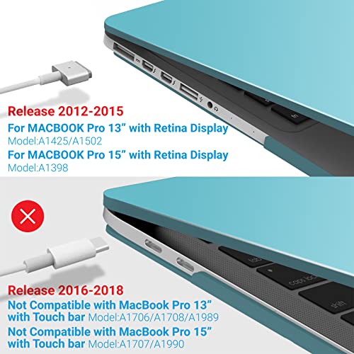 IBENZER Compatible with MacBook Pro 13 Inch Case 2015 2014 2013 end 2012 A1502 A1425, Hard Shell Case with Keyboard Cover for Old Version Apple Mac Pro Retina 13, Serenity Green, R13SRG+1 - Image 4