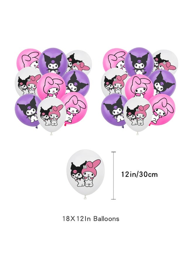 هاي هيلوك روندلاهو لوازم حفلات اعياد الميلاد بتصميم كيتي فريندز تتضمن لافتة عيد ميلاد سعيد وزينة كيك وبالون وزينة كب كيك وزينة كرتونية للنساء والمراهقات - Image 4