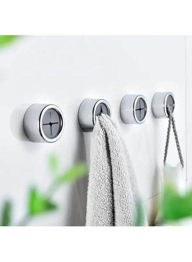 Matte White Adhesive Kitchen Towel Hooks 4 Pack No Drill Strong Grip Space Saving - Image 2