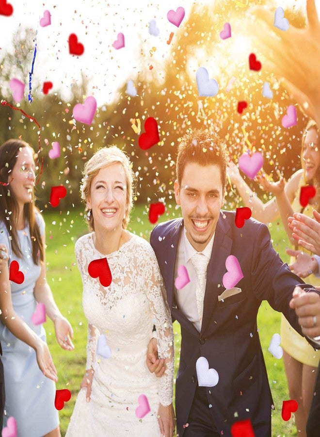 جوفيتيك مجموعة جوفيتك من 600 قطعة من قصاصات الورق الملونة على شكل قلوب باللون الأحمر والأبيض والوردي، مثالية لتزيين حفلات الكريسماس وعيد الحب وحفلات الزفاف، مصنوعة من الإسفنج الملون، لتزيين أعياد الميلاد والذكرى السنوية وطاولات السرير والأعمال اليدوية. - Image 5