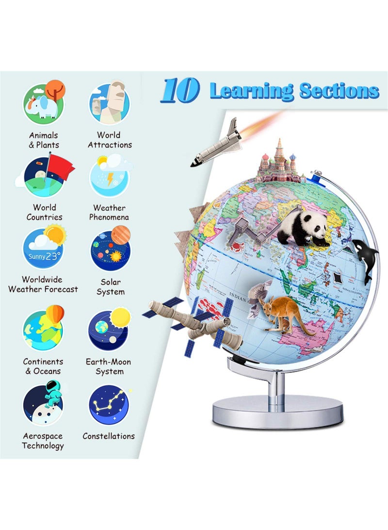 Y&D Luminous AR Globe 9-inch Intelligent AR Globe For Kids  - Image 4