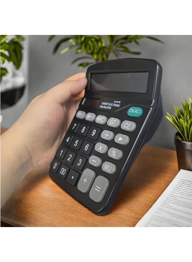 Large Screen 12 Digit Electronic Calculator With Advanced Statistical Functions Compact Portable Design Silvery For Office Business Finance Accounting Engineering Science Student Learning - Image 4