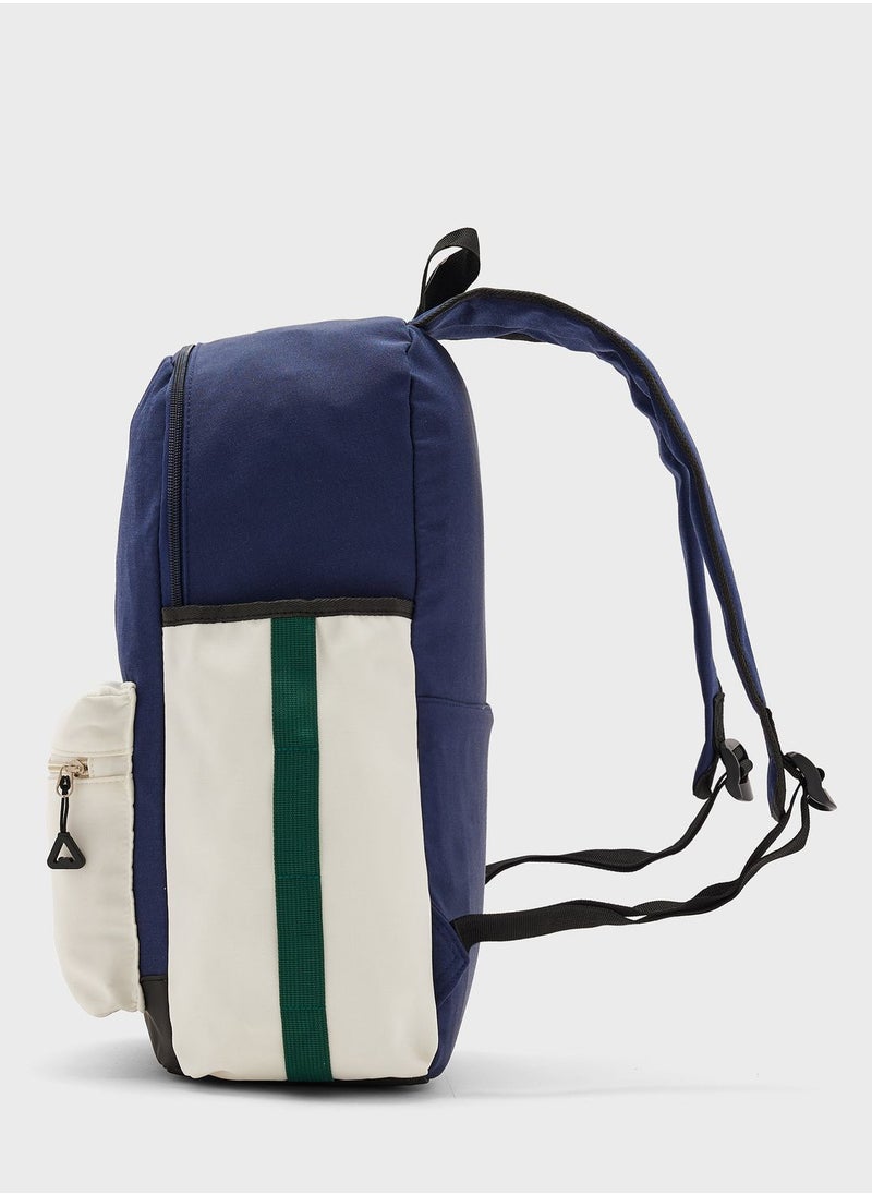 Seventy Five - Webbing Detail Backpack With Laptop Sleeve - Image 1