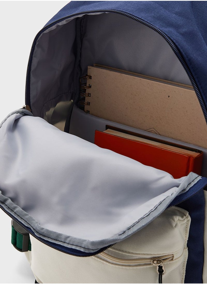 Seventy Five - Webbing Detail Backpack With Laptop Sleeve - Image 1