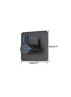 Fotosnow Black Adhesive Towel Hooks Heavy Duty Stick On Wall Hooks Shower Hooks For Bathroom Kitchen Door4 Packs  - Image 3