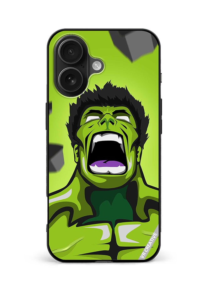 Protective Case Cover For Apple iPhone 16 Plus Green Hulk Design Multicolour