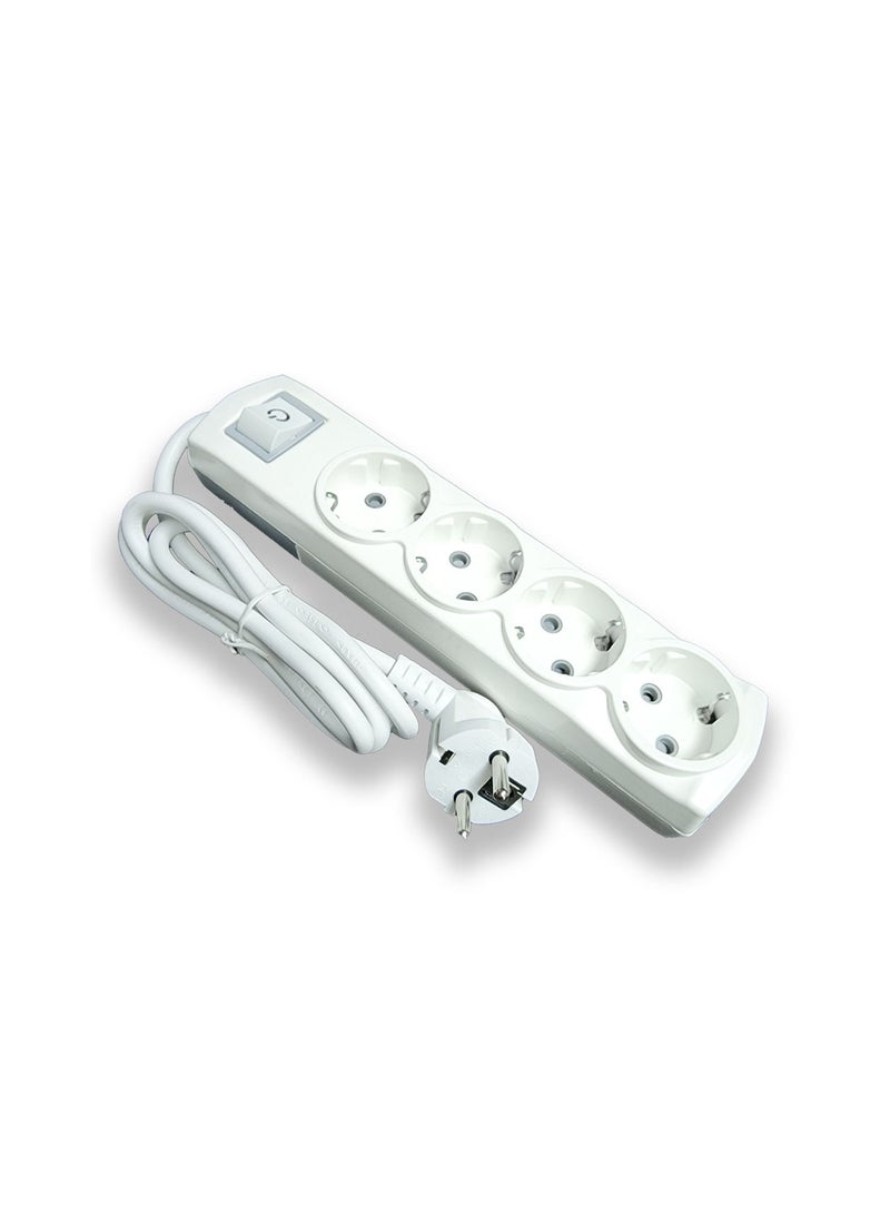 ALPHA NOUR Power Strip four sockets  -  Safety Load - Ultra High Material for All Electrical and Home Appliances 16A 250V Made in Turkey - Image 1