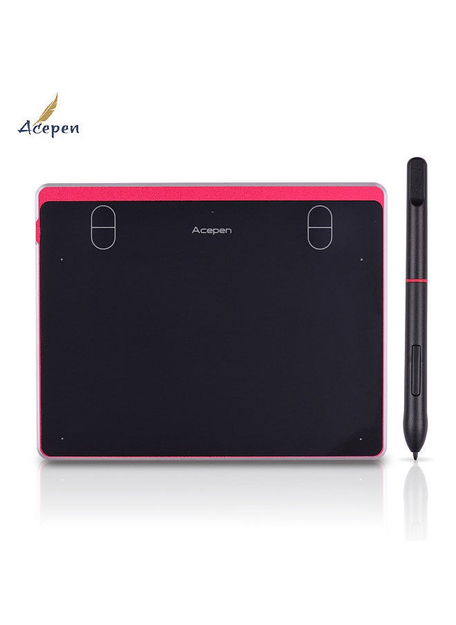 Acepen - Digital Graphic Drawing Tablet 6*4 Inch Active Area Ultra-Thin Drawing Board Kit with 4 Shortcut Keys Battery-free Passive Stylus 8192 Levels Pressure - Image 1
