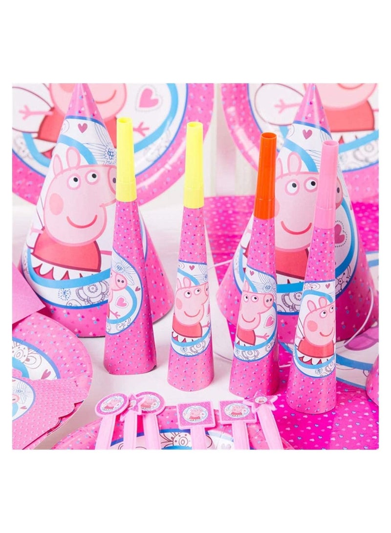 Highland 122-Piece Peppa Theme Disposable Tableware Party Set - Image 4