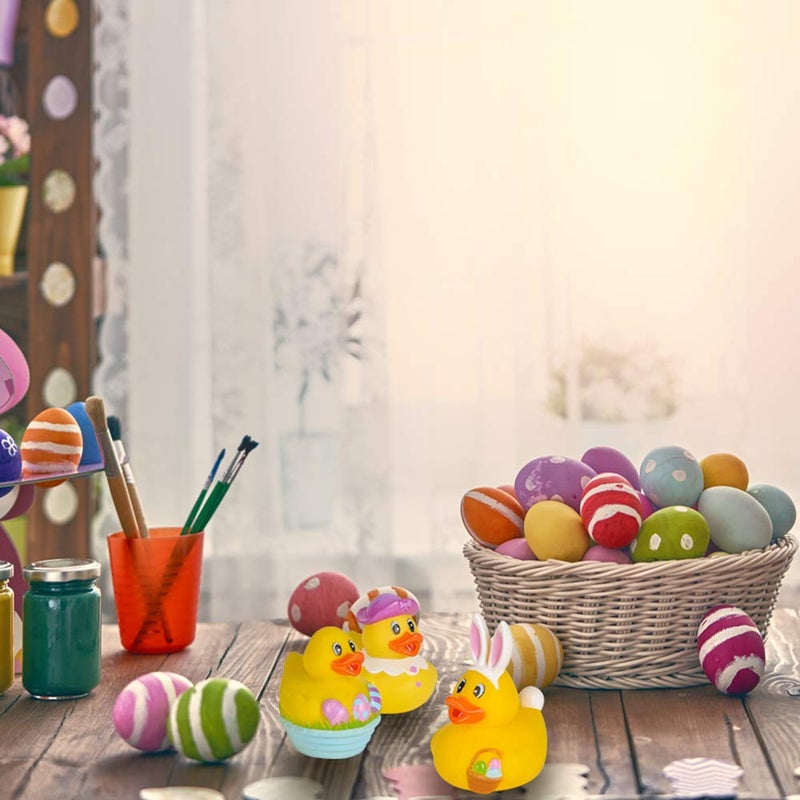 ArtCreativity 2.5 Inch Easter Rubber Ducks for Kids – Pack of 12 Mini Easter Ducks, Fun Egg Hunt Surprise Toys, Easter Party Favors, Jeep Ducks, and Easter-Themed Bath Toys for Toddlers & Kids - Image 4