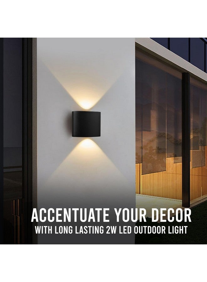 Gesto جستو 2 واط ضوء LED مقاوم للماء لتزيين المنزل - مصباح حائط LED ثنائي الاتجاه | أضواء حائط خارجية فاخرة IP65 للشرفة، البوابة، الارتفاع، الحديقة، الفناء | ضوء حائط زخرفي - عبوة من 1 - Image 4