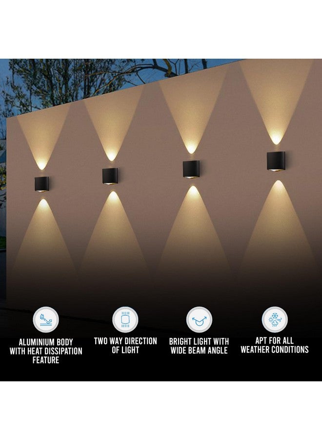 Gesto جستو 2 واط ضوء LED مقاوم للماء لتزيين المنزل - مصباح حائط LED ثنائي الاتجاه | أضواء حائط خارجية فاخرة IP65 للشرفة، البوابة، الارتفاع، الحديقة، الفناء | ضوء حائط زخرفي - عبوة من 1 - Image 3