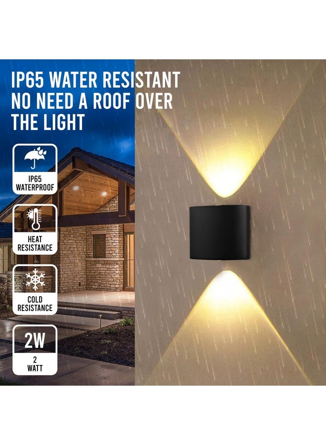 Gesto جستو 2 واط ضوء LED مقاوم للماء لتزيين المنزل - مصباح حائط LED ثنائي الاتجاه | أضواء حائط خارجية فاخرة IP65 للشرفة، البوابة، الارتفاع، الحديقة، الفناء | ضوء حائط زخرفي - عبوة من 1 - Image 2