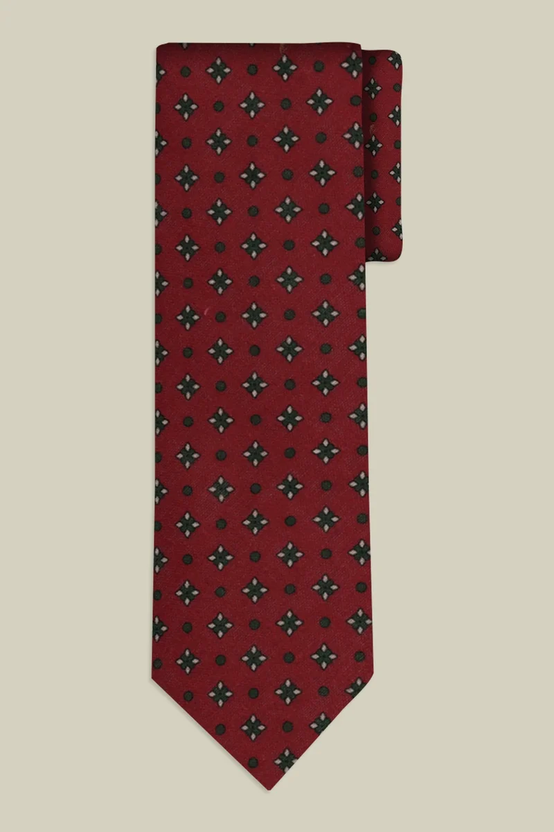 Doppelganger Men's micro patterned tie - Red