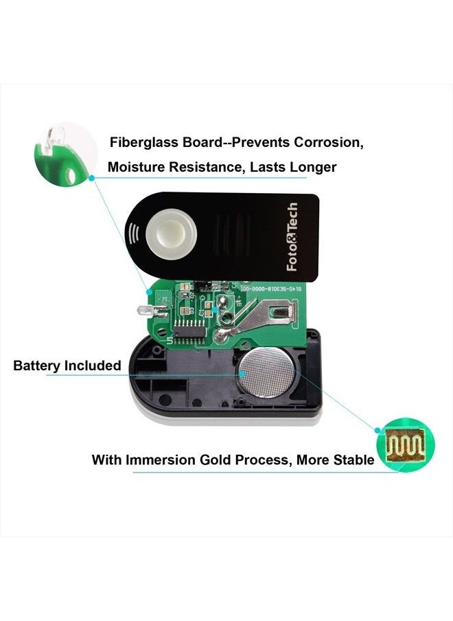 Foto&Tech - FTML-L3 Wireless Remote Control Compatible with Nikon D7500 D750 D3400 D3300 D3200 D5500 D5300 D5200 D5100 D7200 D7100 D7000 D610 D600 D60 D70 D80 COOLPIX P900 P7800 P7700 A/1 J1 (1 Piece) - Image 1