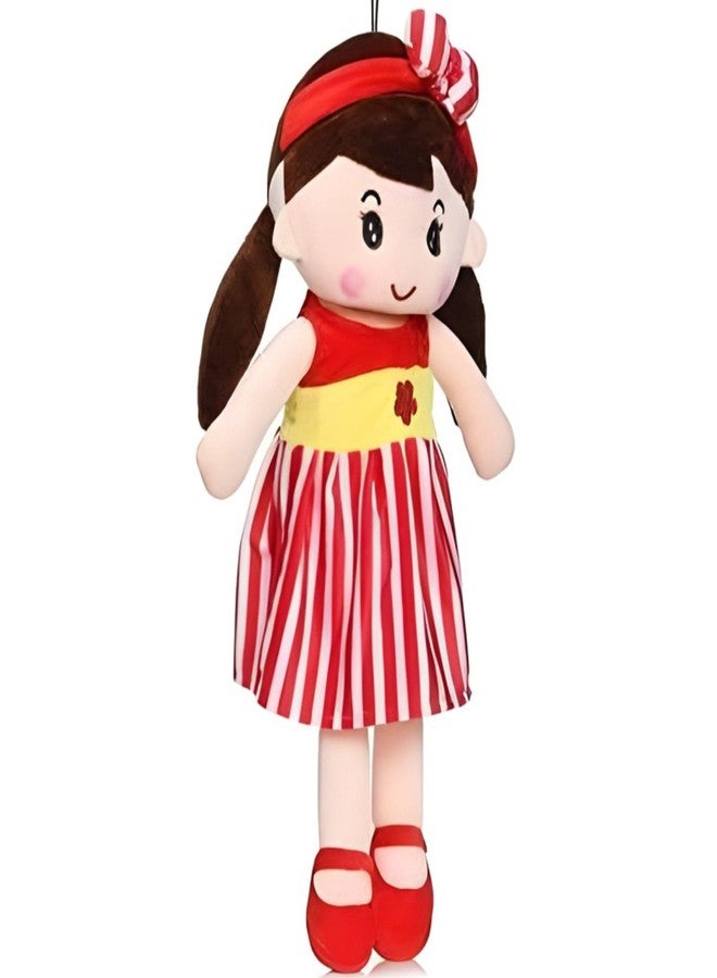 Fun4you Soft Baby Doll - Plush Toy for Girls - Safe and Imaginative Play | Stuffed Doll for Girls | Plush Toy for Kids | Helps to Learn Role Play Safe for Kids Made in India Red (60 cm) (Pack of 1) - Image 1
