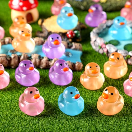 Civaner 60 Pcs Tiny Squeeze Mini Duck Stress Relief Cute Fidget for Adults Birthday Party Easter Egg Filler and Easter Basket Stuffer Gift - Image 5