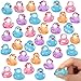 Civaner 60 Pcs Tiny Squeeze Mini Duck Stress Relief Cute Fidget for Adults Birthday Party Easter Egg Filler and Easter Basket Stuffer Gift - Image 2