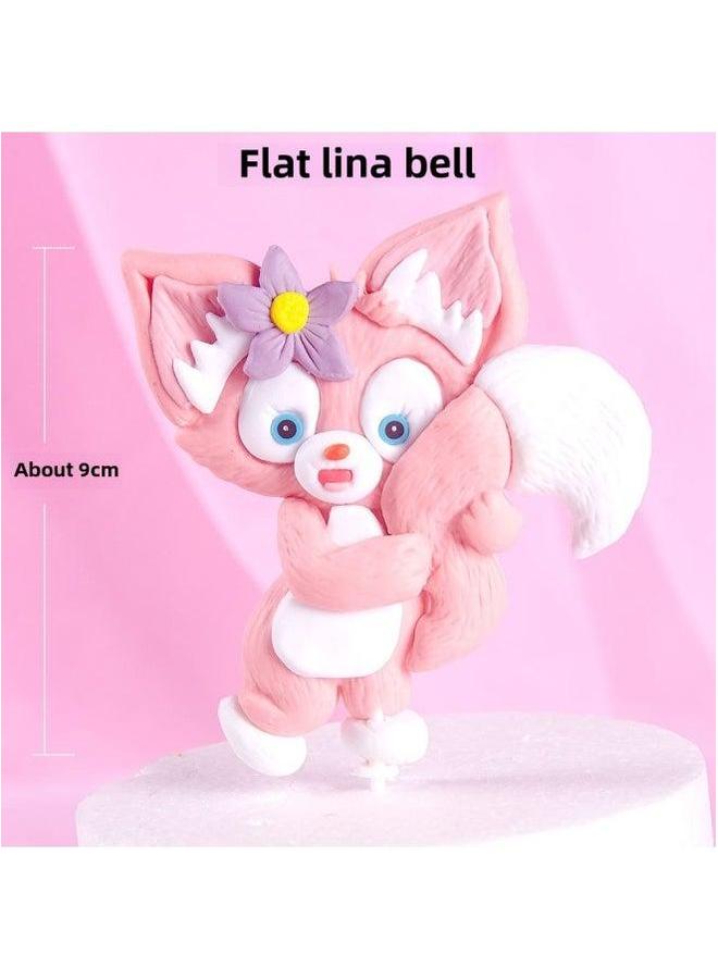 2022 Baking Cake Decorating Cartoon Series Cute Fox Doll Ornaments Plug In Brand Internet Celebrity Dress Up-Color:Cute 01  - Image 3